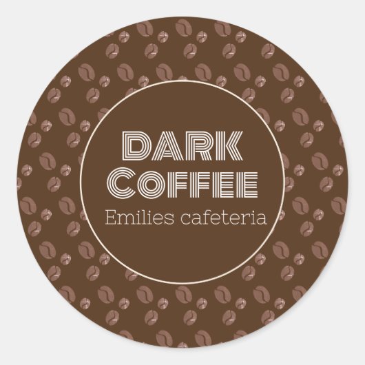 Restaurant "Coffee Shop Flavour" Runder Aufkleber (Vorderseite)