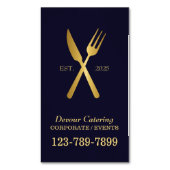 Restaurant Cutlery Koch Caterer Catering Magnetische Visitenkarte (Vorderseite Vertikal)