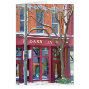 Restaurant Dash-In im Winter, Fort Wayne, Indiana