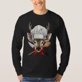 Restaurant Deer Chef Kitchen Cook Culinary Animal  T-Shirt (Vorderseite)