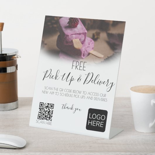 Restaurant-Deluxe QR-Code Sockelschild (In SItu)