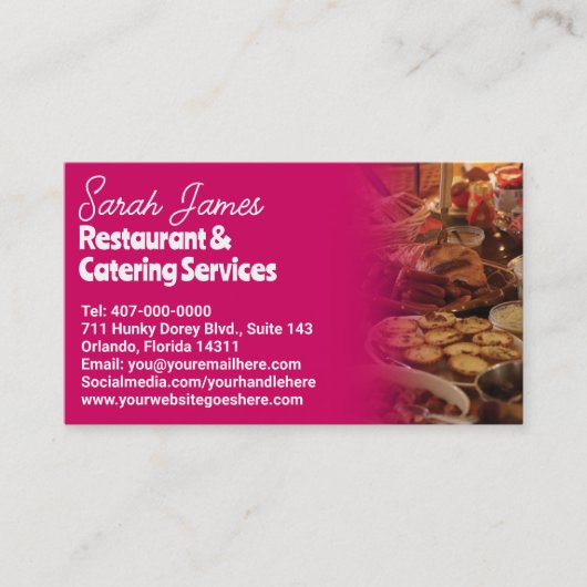 Restaurant Dining Catering Café Terminkarte (Vorderseite)