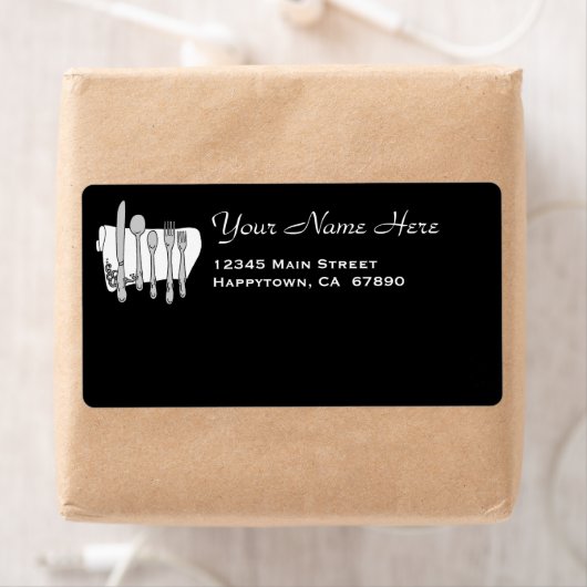 Restaurant Dinnerware Schwarze Vorlage (Insitu)