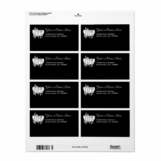 Restaurant Dinnerware Schwarze Vorlage (Vorne)