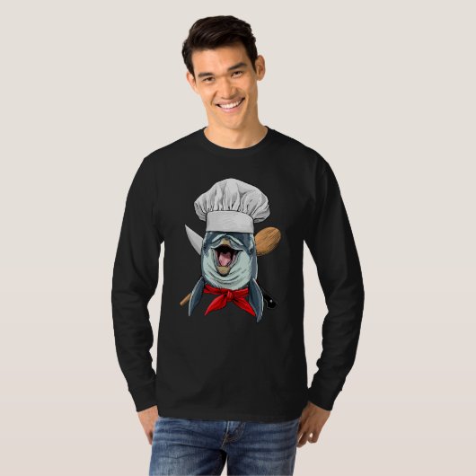 Restaurant Dolphin Chef Kitchen Cook Culinary Cook T-Shirt (Vorne ganz)