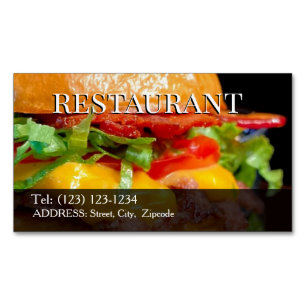 Restaurant editierbare Visitenkarte Magnetische Visitenkarte