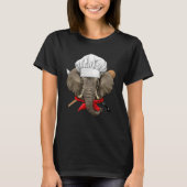 Restaurant Elephant Chef Kitchen Cook Culinary Coo T-Shirt (Vorderseite)