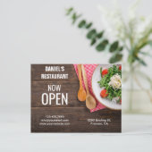 Restaurant Eröffnung | Jetzt öffnen | Directmailin Postkarte (Stehend Vorderseite)