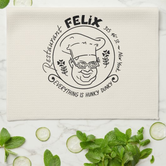 Restaurant Felix Geschirrtuch (Gefaltet)