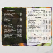 Restaurant Flyer (Rückseite)