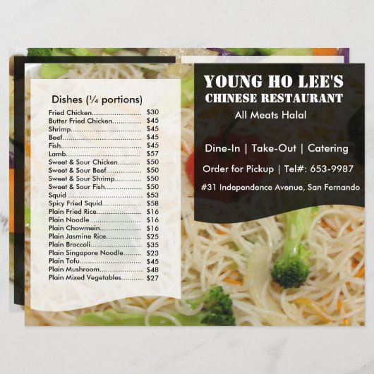 Restaurant Flyer (Vorne/Hinten)