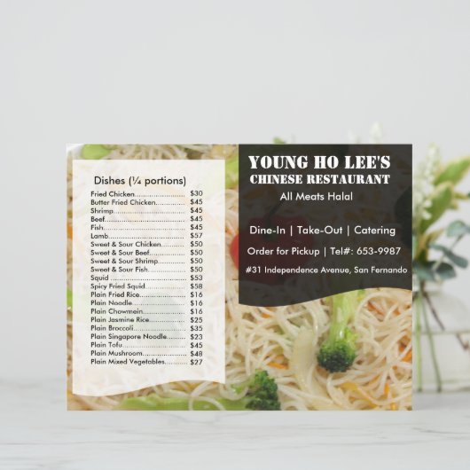 Restaurant Flyer (Stehend Vorderseite)