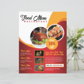 Restaurant Flyer / Speisekarten Flyer (Stehend Vorderseite)