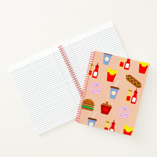 Restaurant Food Meverage Minimalistisches Notebook Notizblock (Innenseite)