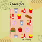 Restaurant Food Meverage Minimalistisches Notebook Notizblock