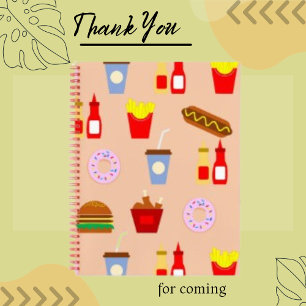 Restaurant Food Meverage Minimalistisches Notebook Notizblock