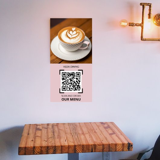 Restaurant Foto Scan QR Poster
