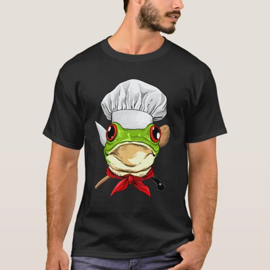 Restaurant Frog Chef Kitchen Cook Culinary Cooking T-Shirt (Vorderseite)