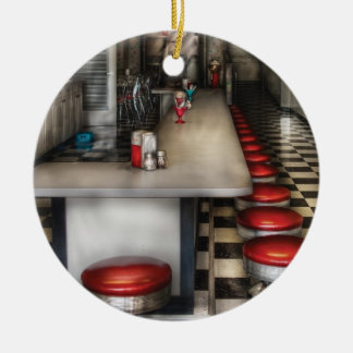 Restaurant - Fünfzigerjahre - die Eisdiele Keramikornament