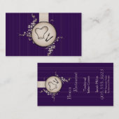 Restaurant-Geschäfts-Karte - Kochs-Hut u. Blätter Visitenkarte (Vorne/Hinten)