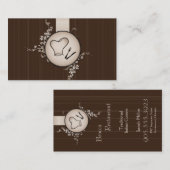 Restaurant-Geschäfts-Karte - Kochs-Hut u. Blätter Visitenkarte (Vorne/Hinten)