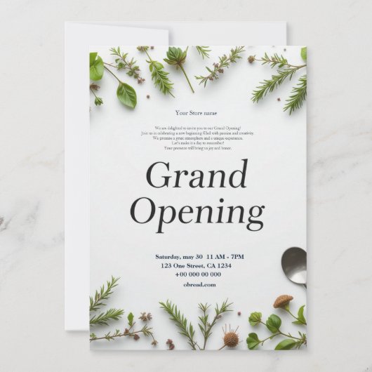 Restaurant Grand Opening Einladung (Vorderseite)