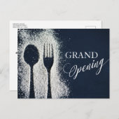 Restaurant Grand Opening Einladungspostkarte (Vorne/Hinten)