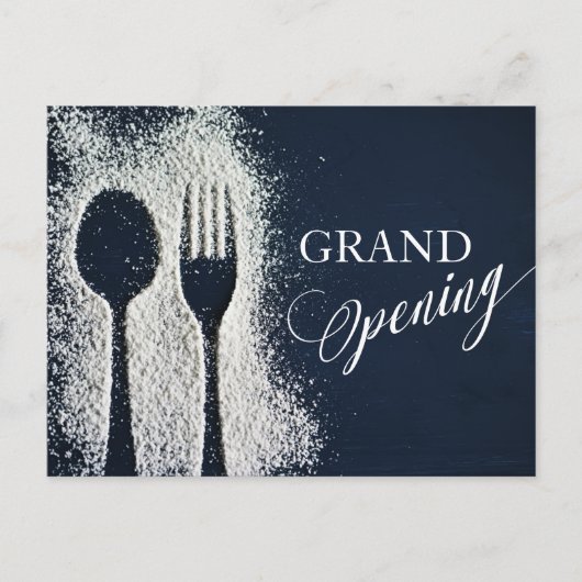 Restaurant Grand Opening Einladungspostkarte (Vorderseite)