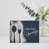 Restaurant Grand Opening Einladungspostkarte (Stehend Vorderseite)