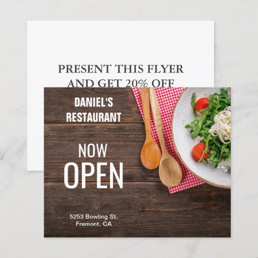 Restaurant Grand Opening Flyer (Vorne/Hinten)