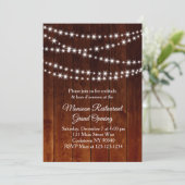 Restaurant Grand Opening Twinkle Lights Dunkles Ho Einladung (Stehend Vorderseite)