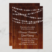 Restaurant Grand Opening Twinkle Lights Dunkles Ho Einladung (Vorne/Hinten)
