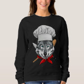 Restaurant Gray Wolf Chef Cook Kitchen Cooking  An Sweatshirt (Vorderseite)