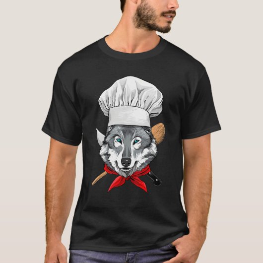 Restaurant Gray Wolf Chef Cook Kitchen Cooking  An T-Shirt (Vorderseite)