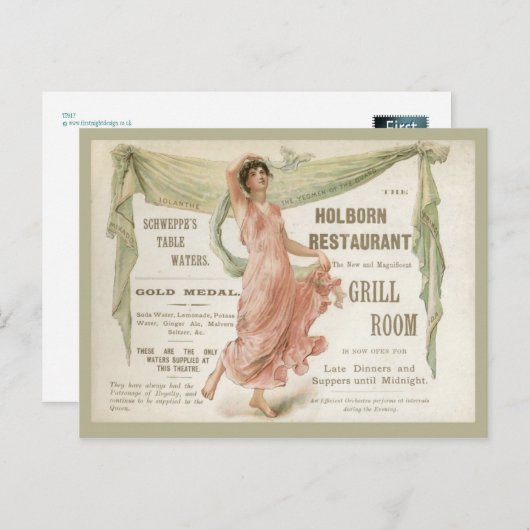 Restaurant Holborn Postkarte (Vorne/Hinten)