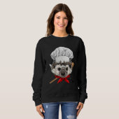 Restaurant Igel Chef Küche Koch Kulinarisch Kochen Sweatshirt (Vorne ganz)