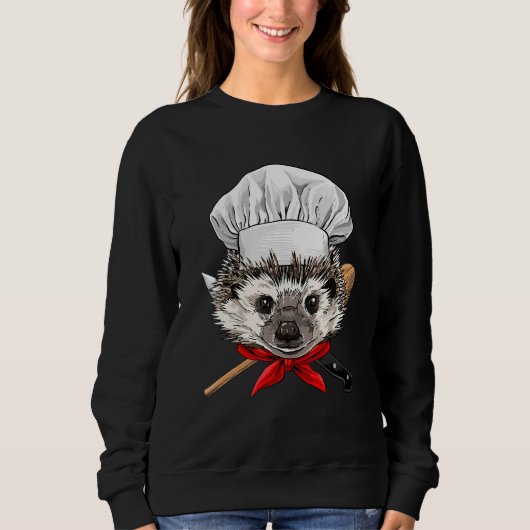 Restaurant Igel Chef Küche Koch Kulinarisch Kochen Sweatshirt (Vorderseite)
