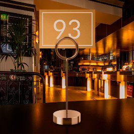 Restaurant-Imitate Goldene Fohlen Minimalistischer Tischnummer