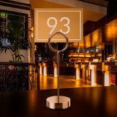 Restaurant-Imitate Goldene Fohlen Minimalistischer Tischnummer