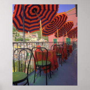 Restaurant in der Hügellandschaft von Vernazza, Ci Poster