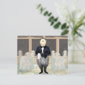 Restaurant-Kellner Postkarte (Stehend Vorderseite)