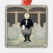Restaurant-Kellner Silbernes Ornament (Vorne)
