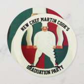 RESTAURANT KOCH COOKINARY GRADUATION PARTY EINLADUNG (Vorne/Hinten)