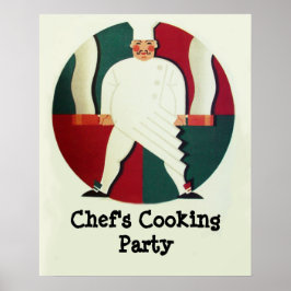 RESTAURANT KOCH COOKING PARTY Kulinarisch Poster