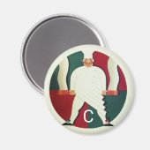 RESTAURANT KOCH COOKING PARTY Kulinarisches Monogr Magnet (Vorderseite/Rückseite)