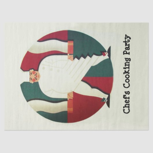 RESTAURANT KOCH COOKING PARTY Kulinarisches Thema Seidenpapier (Vorderseite)