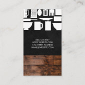 Restaurant Koch | Kochutensilien | Holz Visitenkarte (Rückseite)