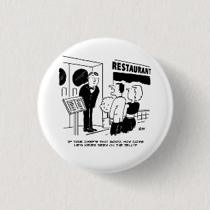 Restaurant Koch Nicht im TV Funny Button Abzeichen