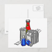 Restaurant Konditionen Kunst Postkarte (Vorne/Hinten)