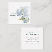 Restaurant Lighthouse  Quadratische Visitenkarte (Vorne/Hinten)